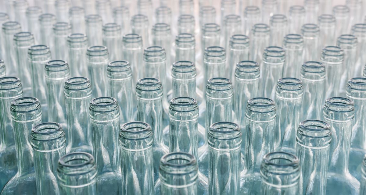 Glass Bottles In a Row